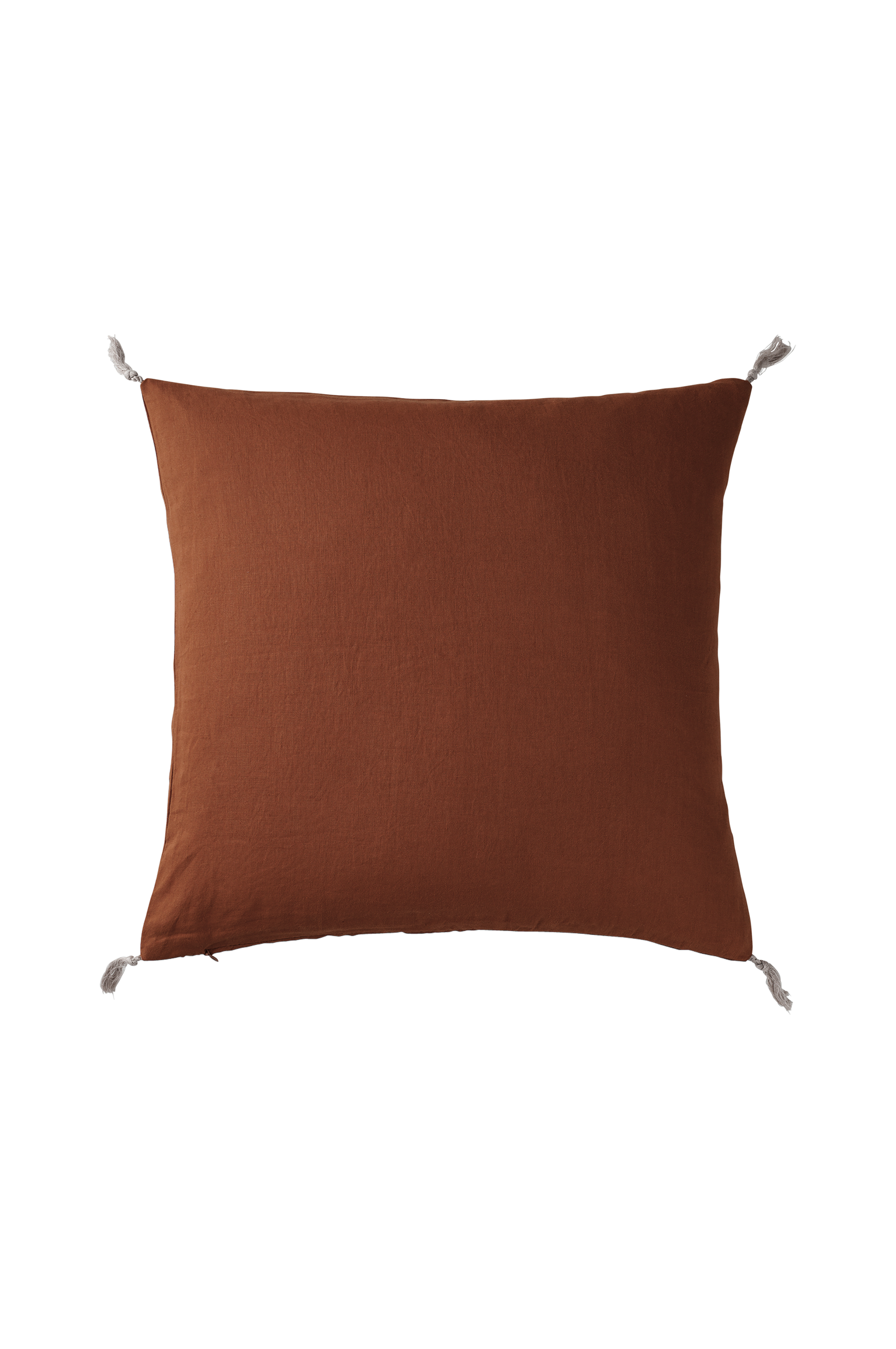 Putetrekk Candice Tassel i vasket lin 50x50 cm