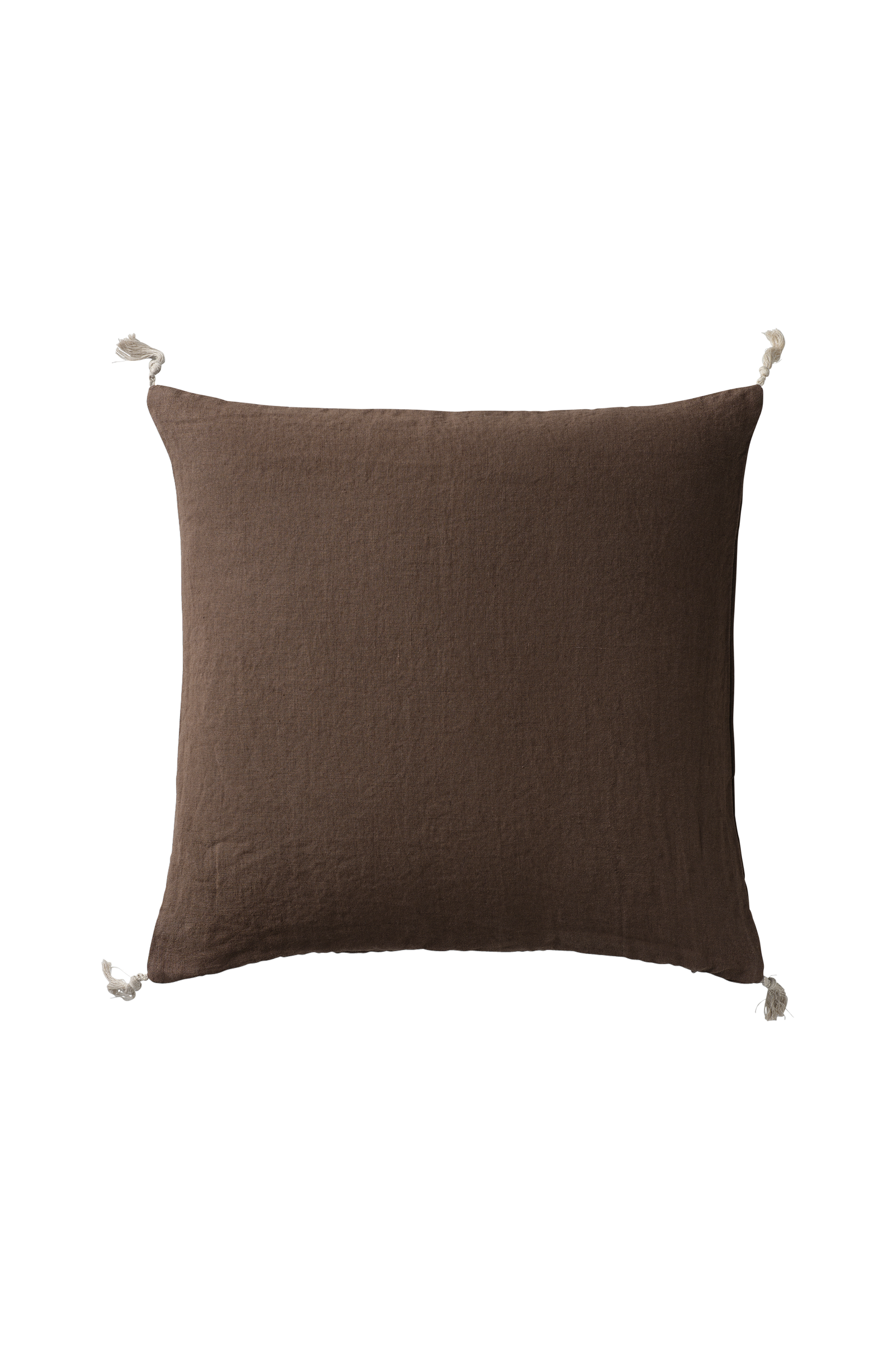 Putetrekk Candice Tassel i vasket lin 50x50 cm