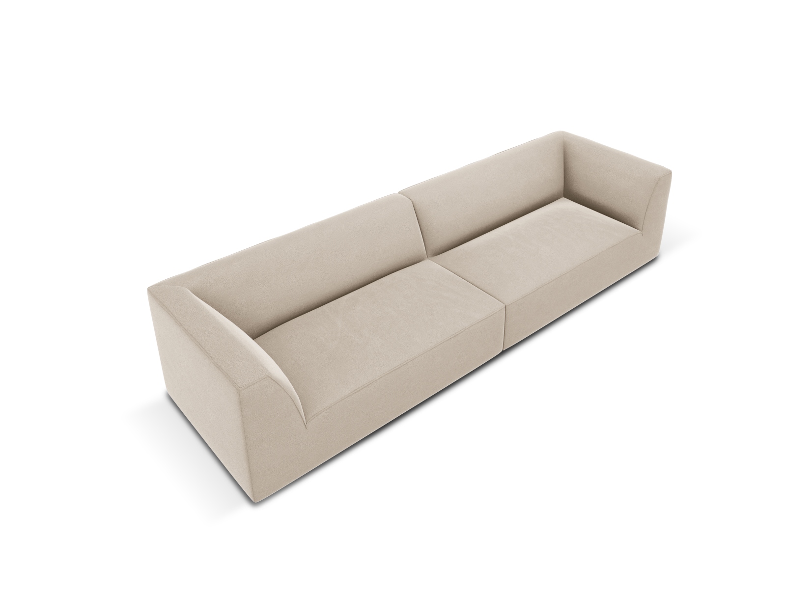 Velvet Sofa, "Ruby", 4 Seats, 302x93x69