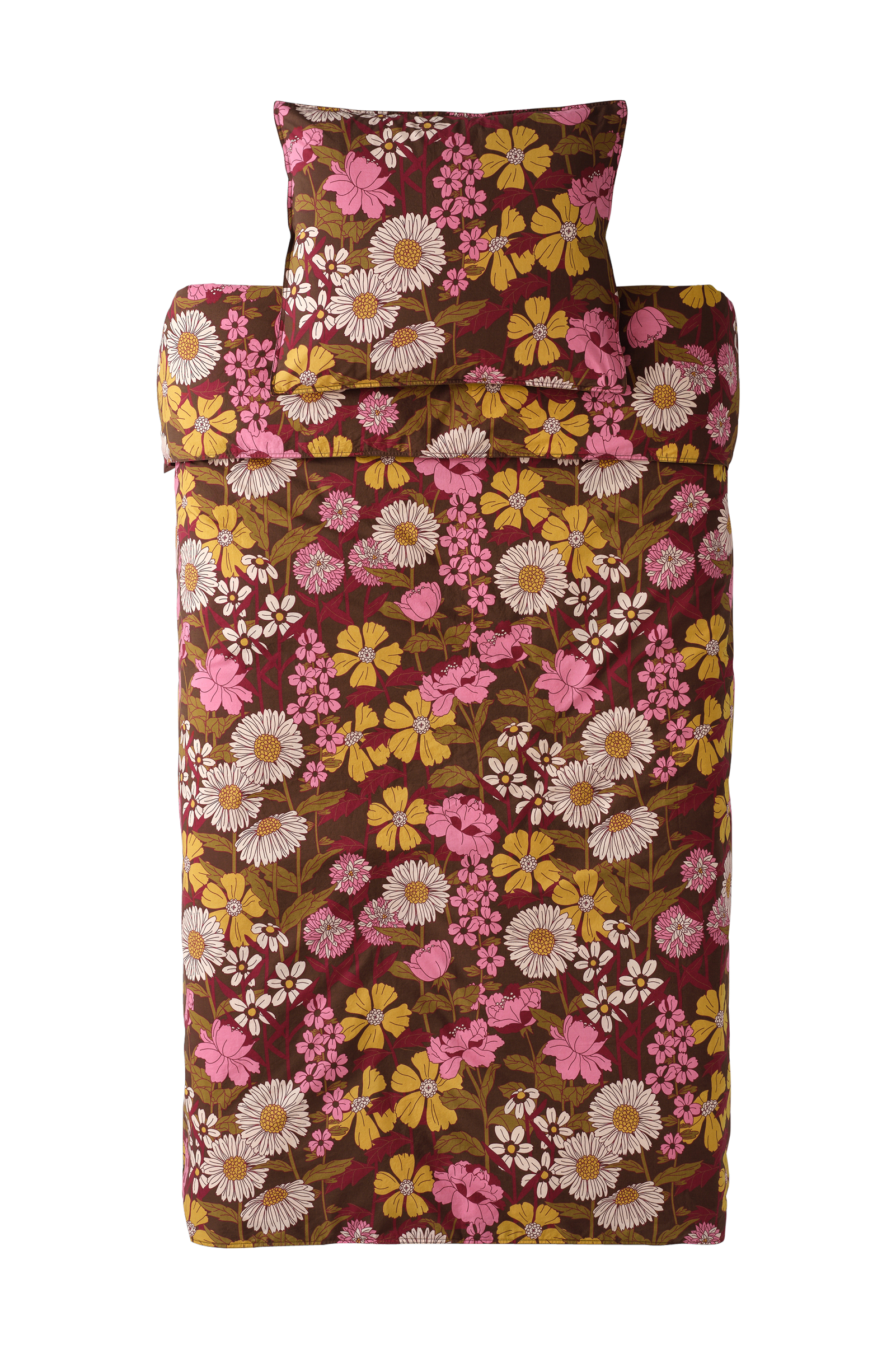 Sengesett Avery Flower i bomullspercale 2 eller 3 stykker