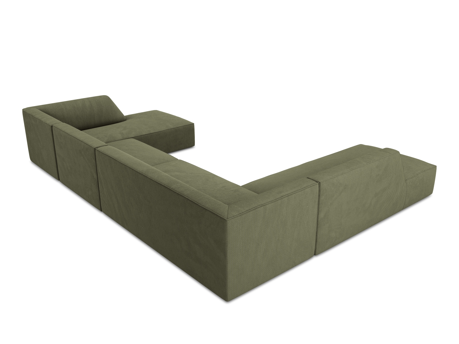 Panoramic Left Corner Sofa, "Ruby", 7 Seats, 366x273x69