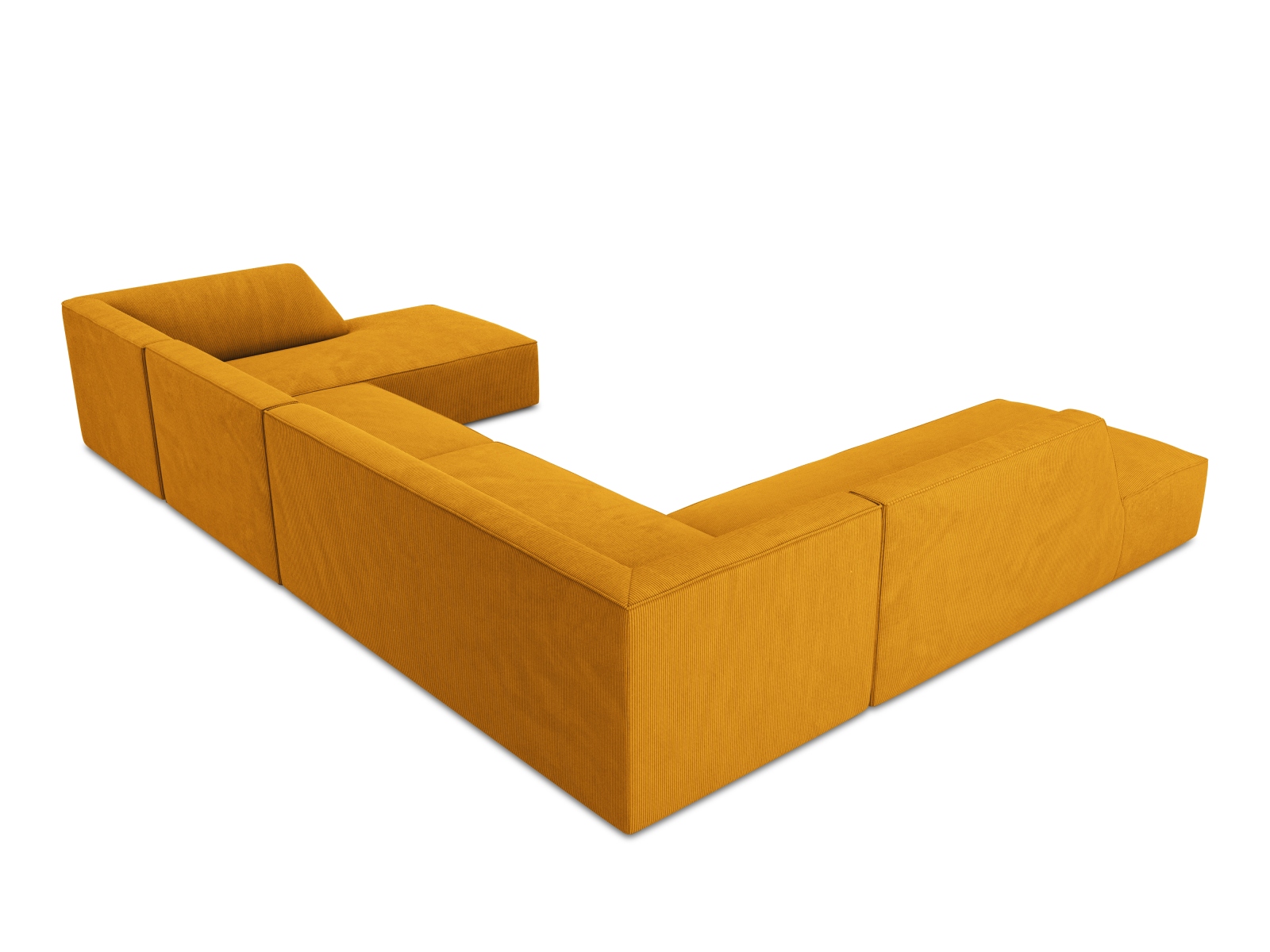 Panoramic Left Corner Sofa, "Ruby", 7 Seats, 366x273x69