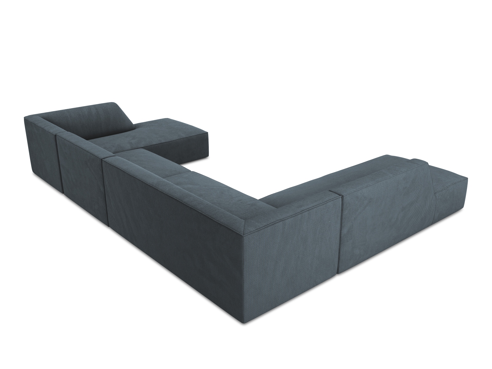 Panoramic Left Corner Sofa, "Ruby", 7 Seats, 366x273x69