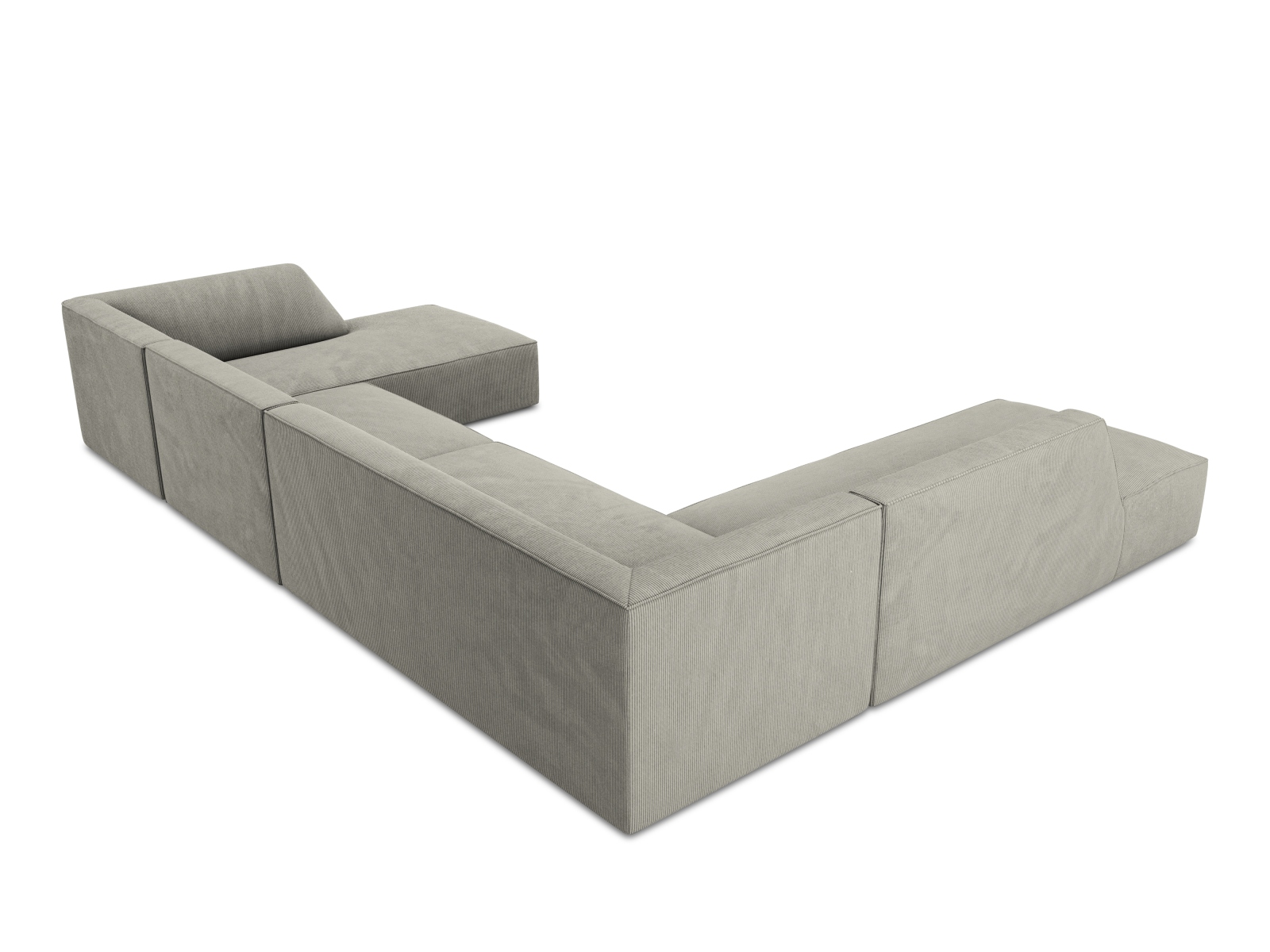 Panoramic Left Corner Sofa, "Ruby", 7 Seats, 366x273x69