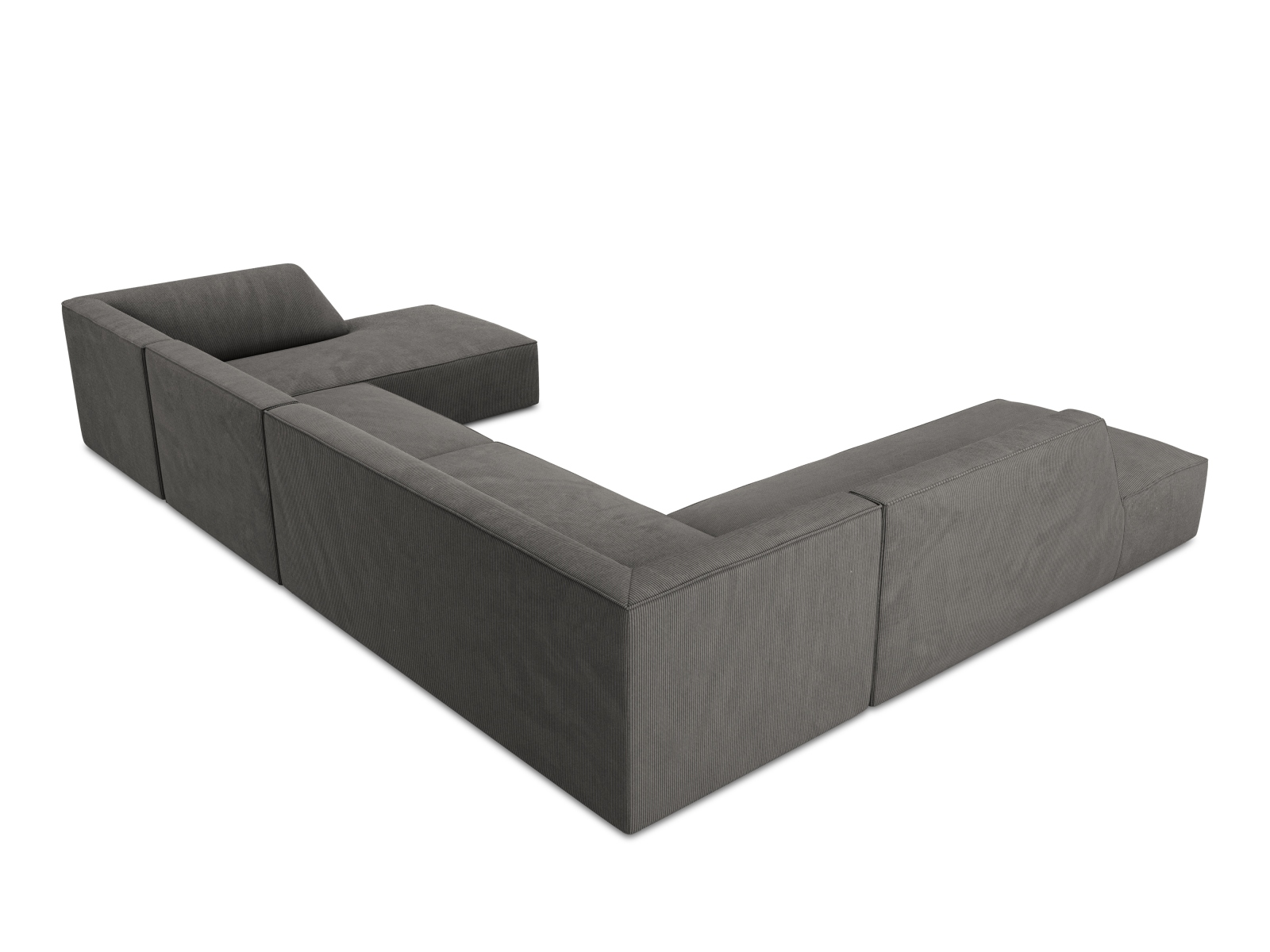 Panoramic Left Corner Sofa, "Ruby", 7 Seats, 366x273x69