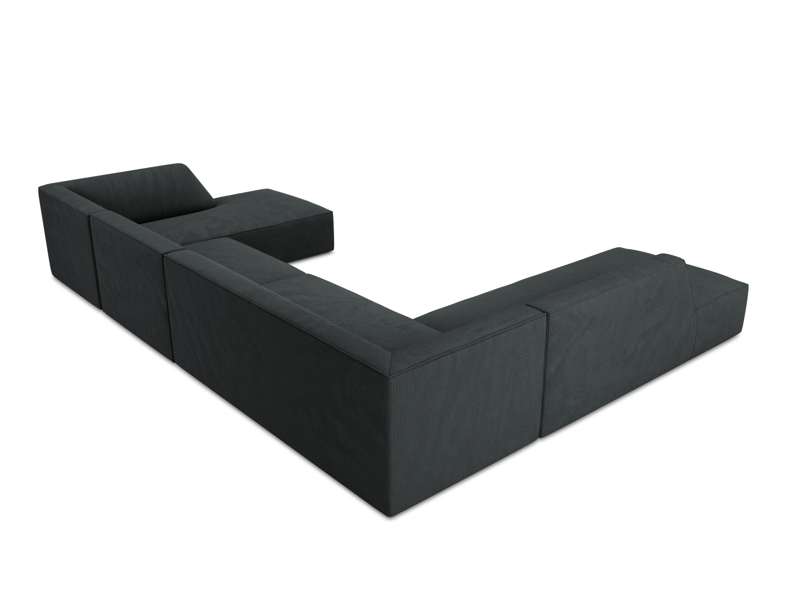 Panoramic Left Corner Sofa, "Ruby", 7 Seats, 366x273x69