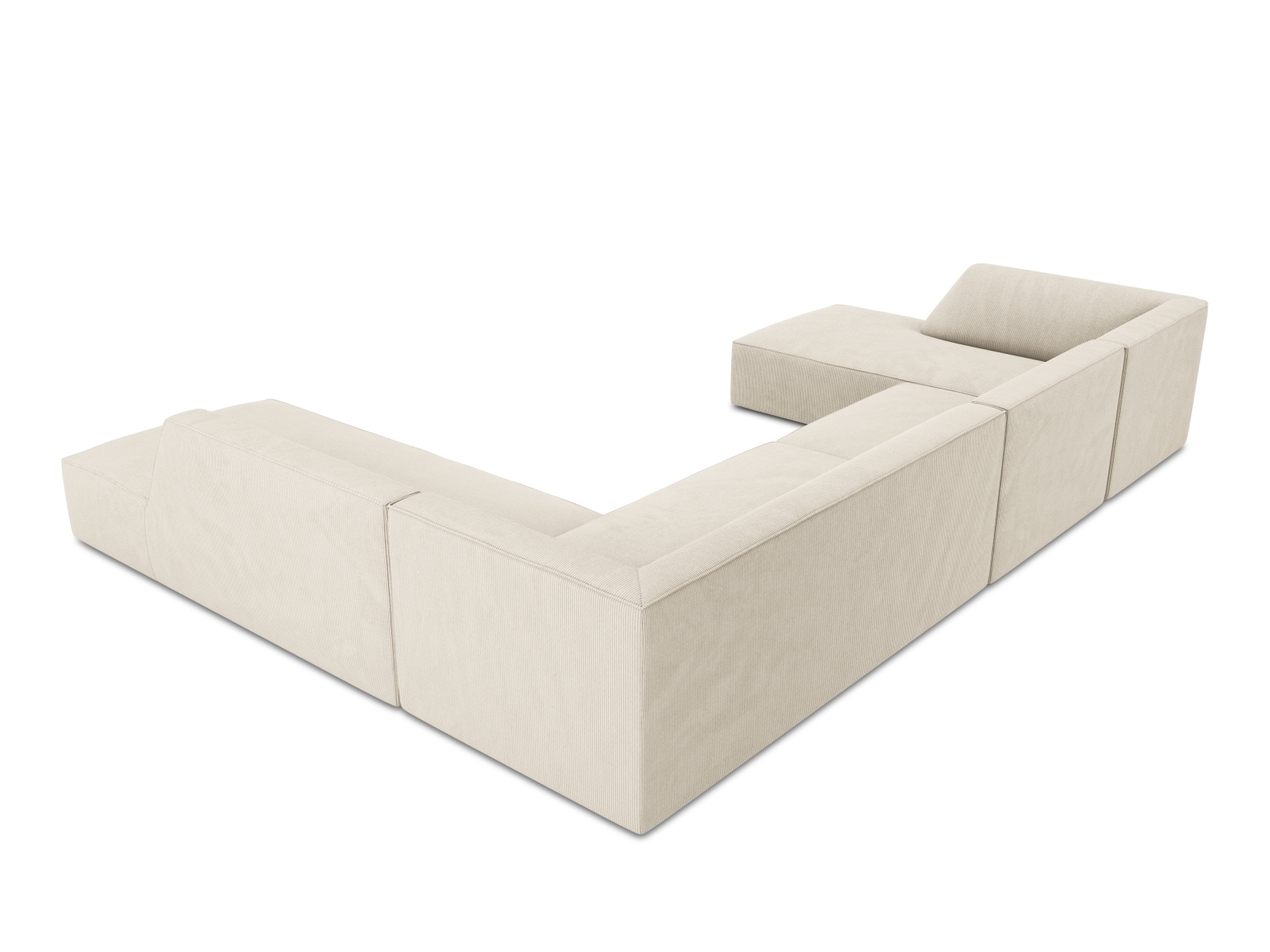 Panoramic Right Corner Sofa, "Ruby", 7 Seats, 366x273x69