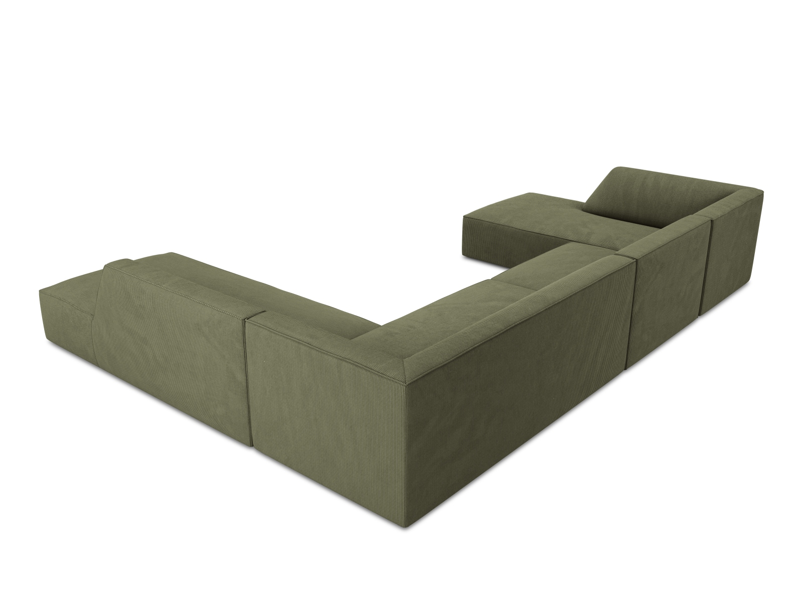 Panoramic Right Corner Sofa, "Ruby", 7 Seats, 366x273x69