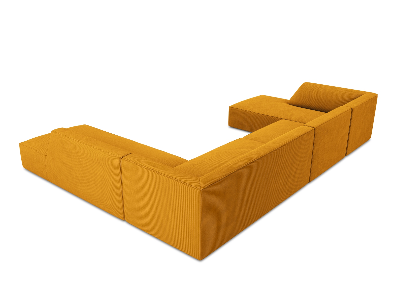 Panoramic Right Corner Sofa, "Ruby", 7 Seats, 366x273x69