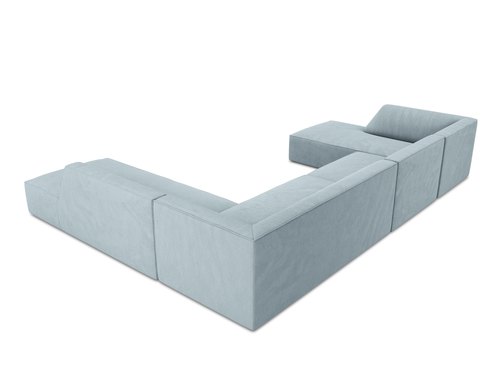 Panoramic Right Corner Sofa, "Ruby", 7 Seats, 366x273x69