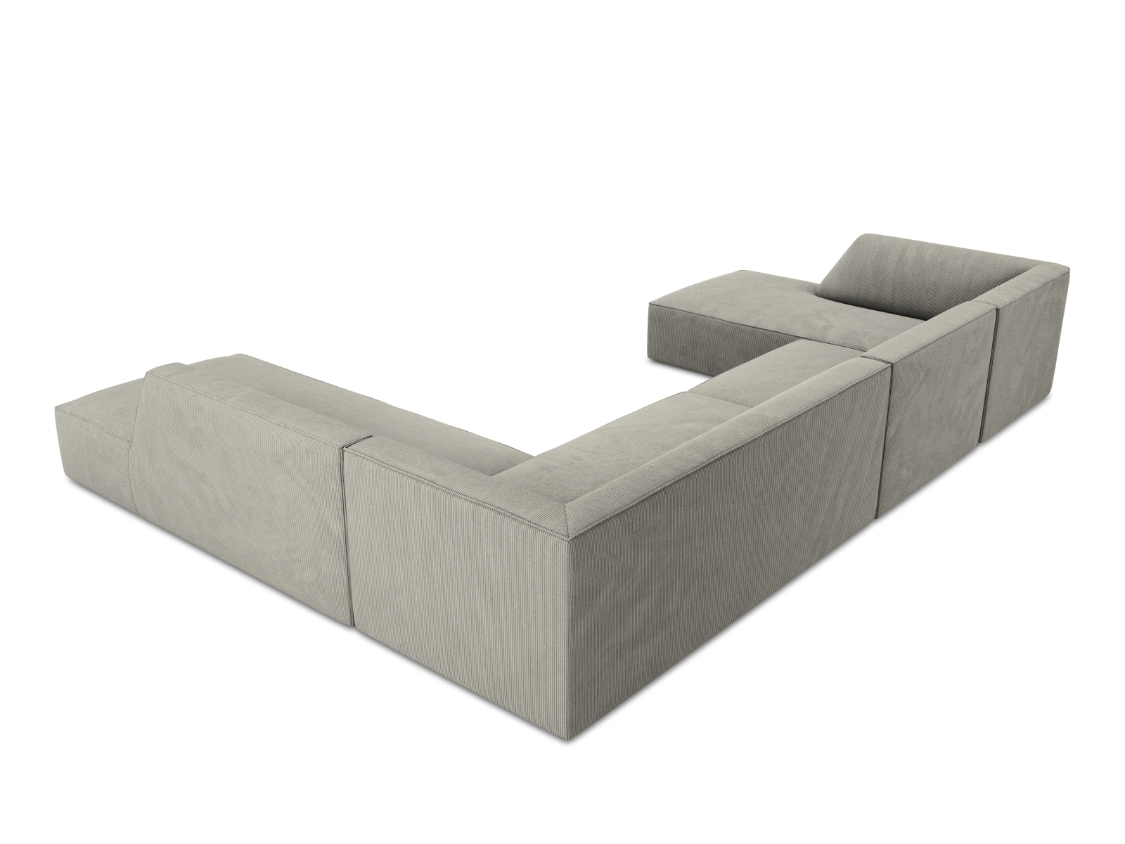 Panoramic Right Corner Sofa, "Ruby", 7 Seats, 366x273x69