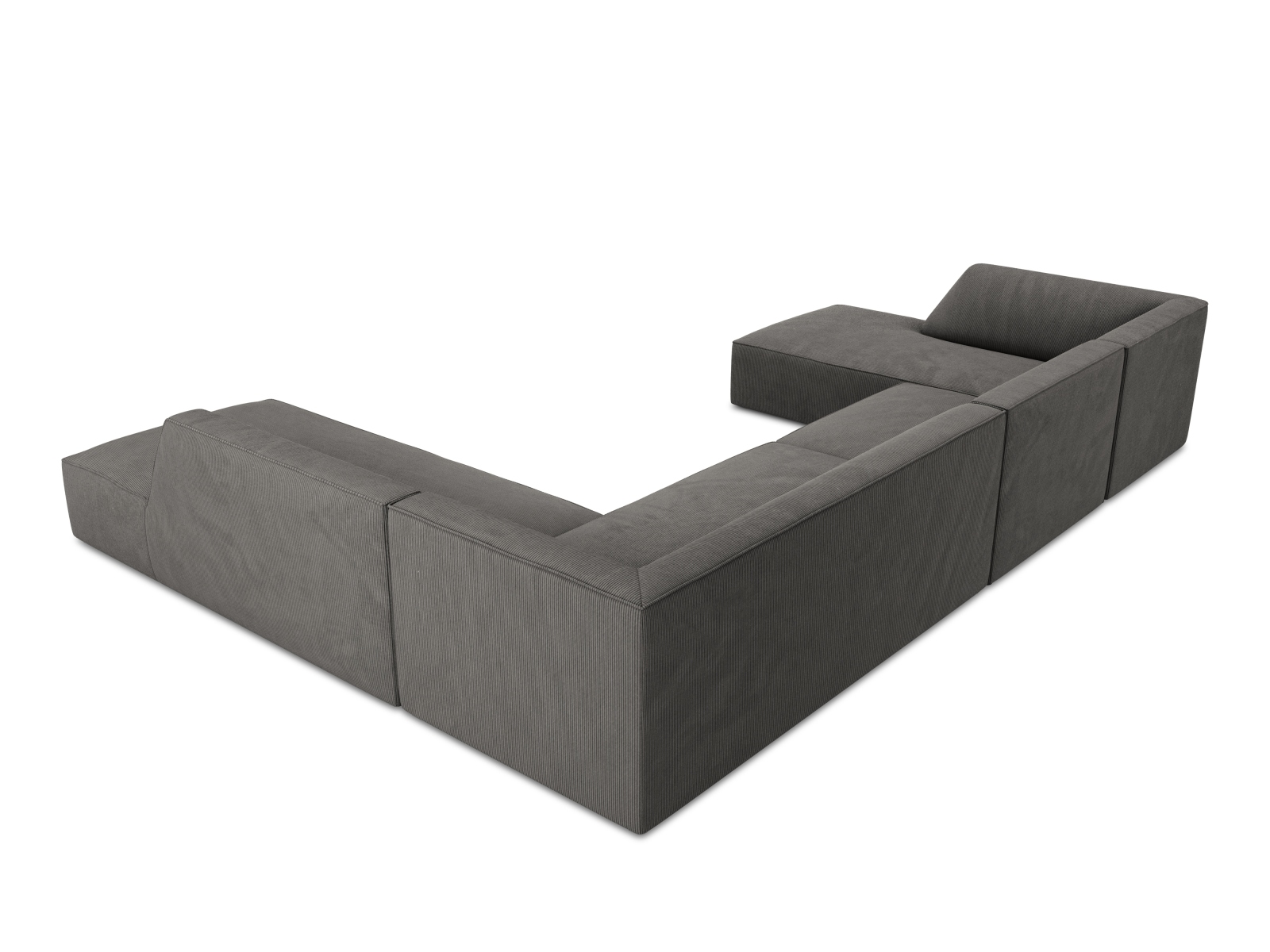 Panoramic Right Corner Sofa, "Ruby", 7 Seats, 366x273x69