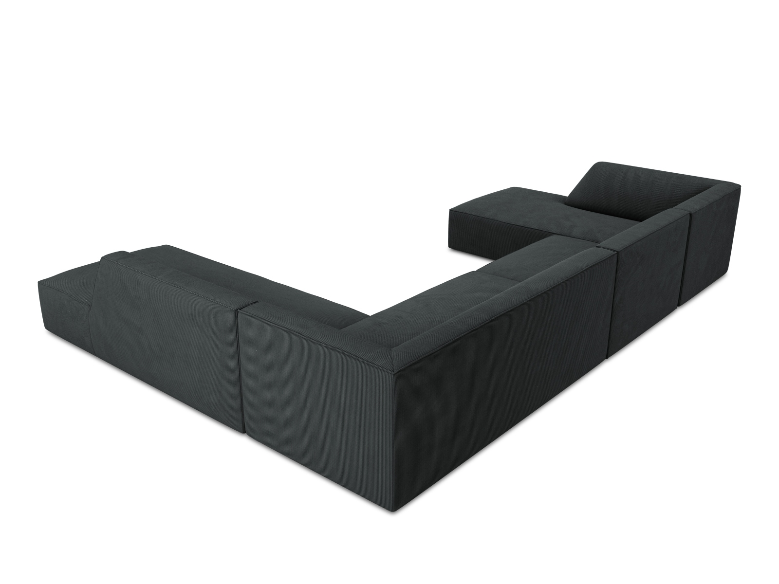 Panoramic Right Corner Sofa, "Ruby", 7 Seats, 366x273x69