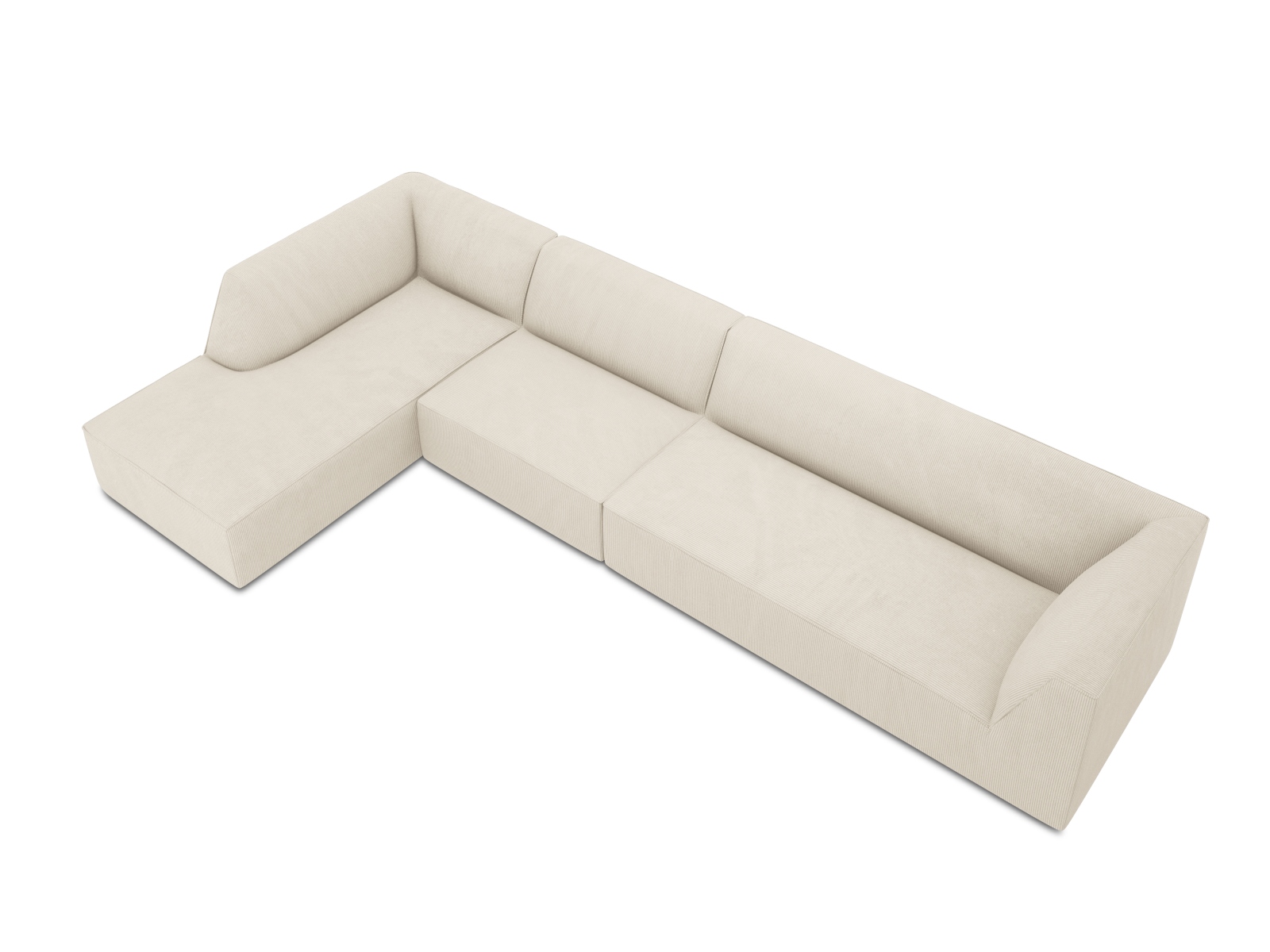 Modular Left Corner Sofa, "Ruby", 5 Seats, 366x180x69