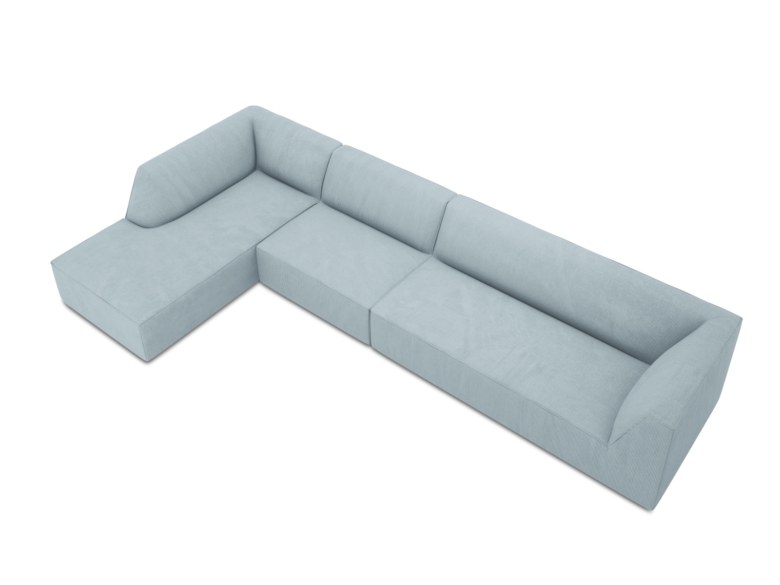 Modular Left Corner Sofa, "Ruby", 5 Seats, 366x180x69