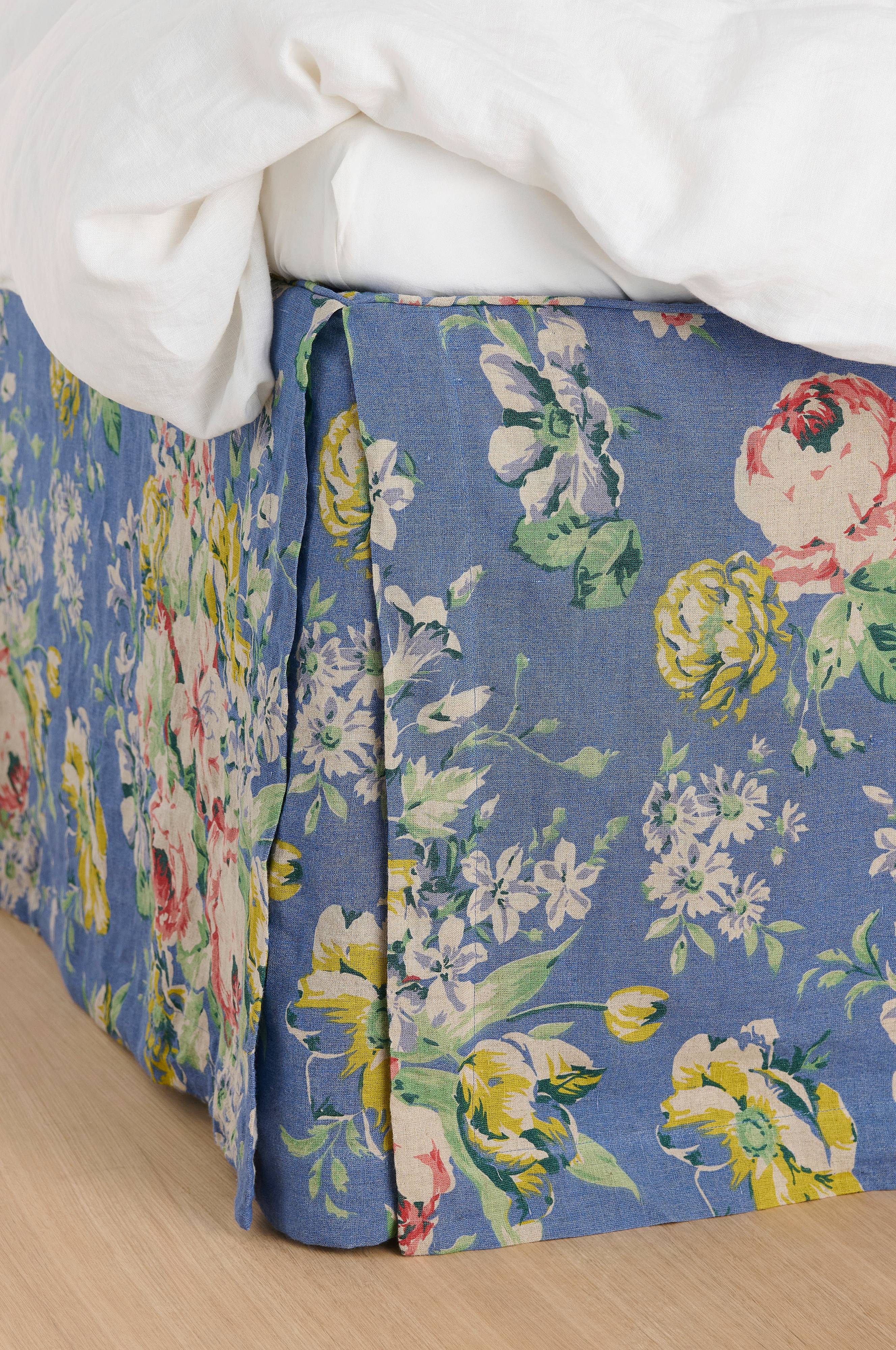 Sengekappe Candice Rose i vasket lin 60 cm