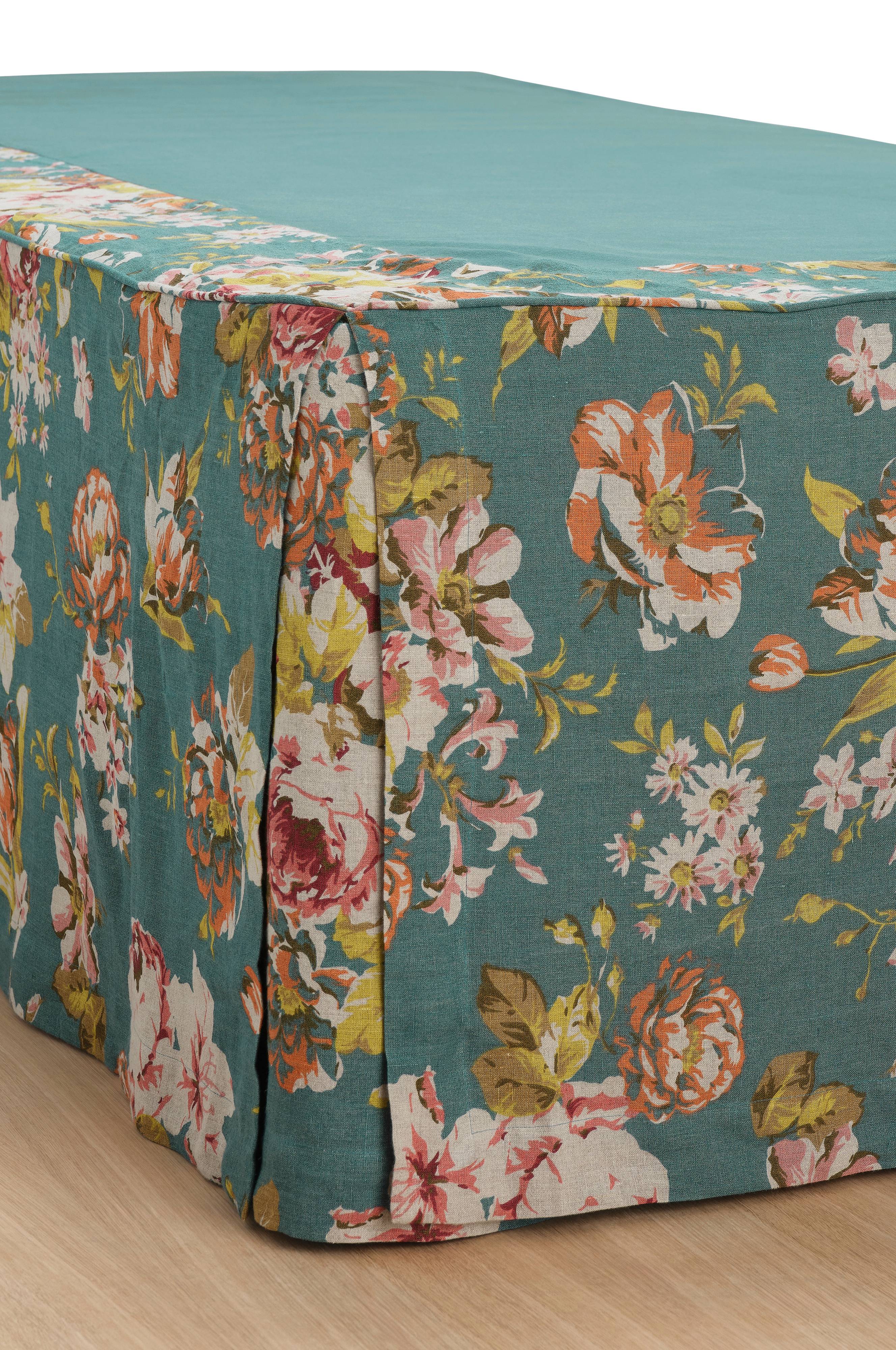 Sengekappe Candice Rose i vasket lin 60 cm